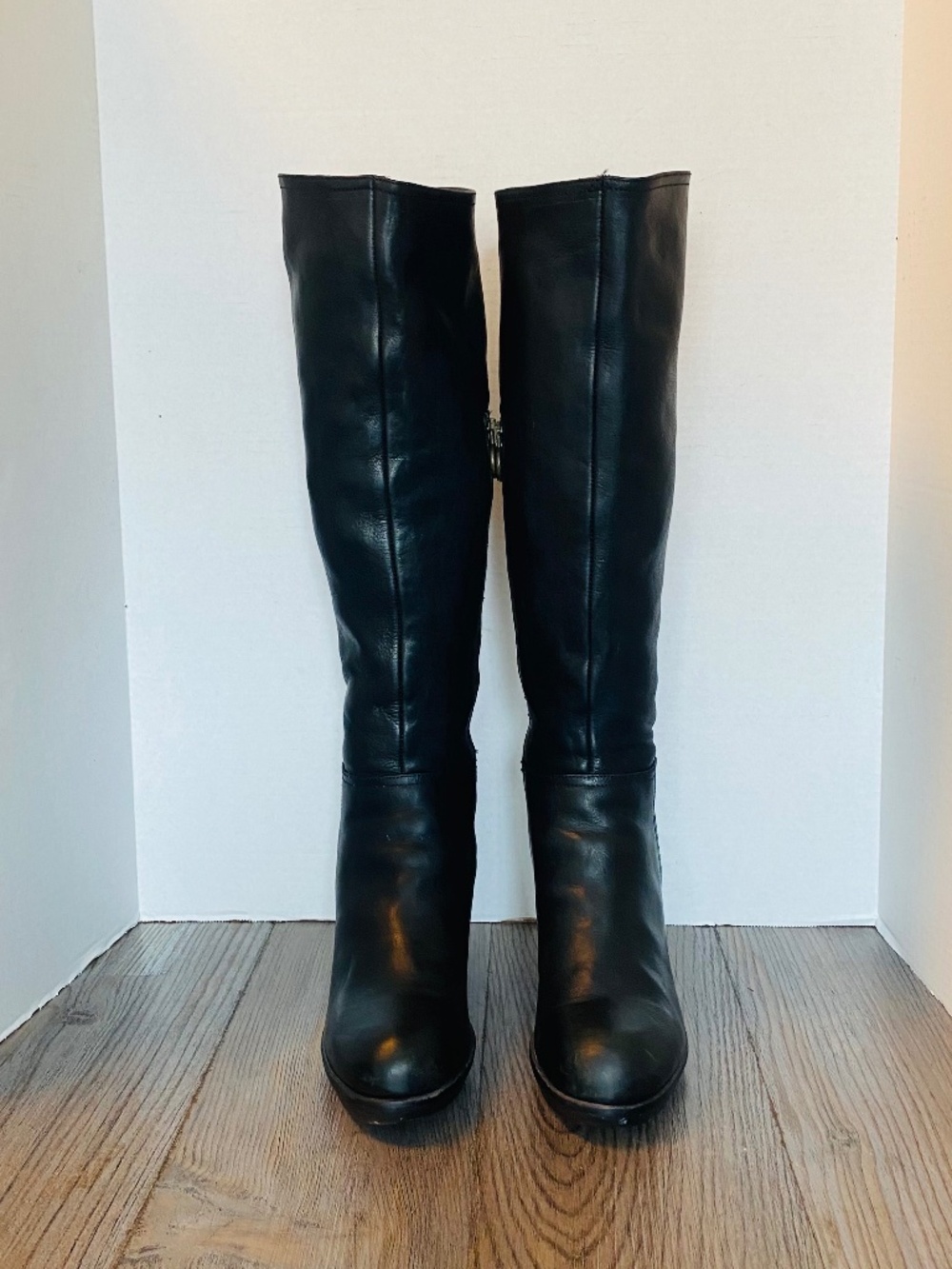 Fiorentini + Baker Wiomens Black Leather Boots, 9.